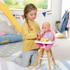 BABY born Highchair Doll Accessory, Pink Feeding Chair with Tray for Dolls up to 43cm
