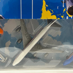 3 Piece Boeing Airliner Travel Plane Set Diecast Model Toys Blue Aircraft Collectible Set