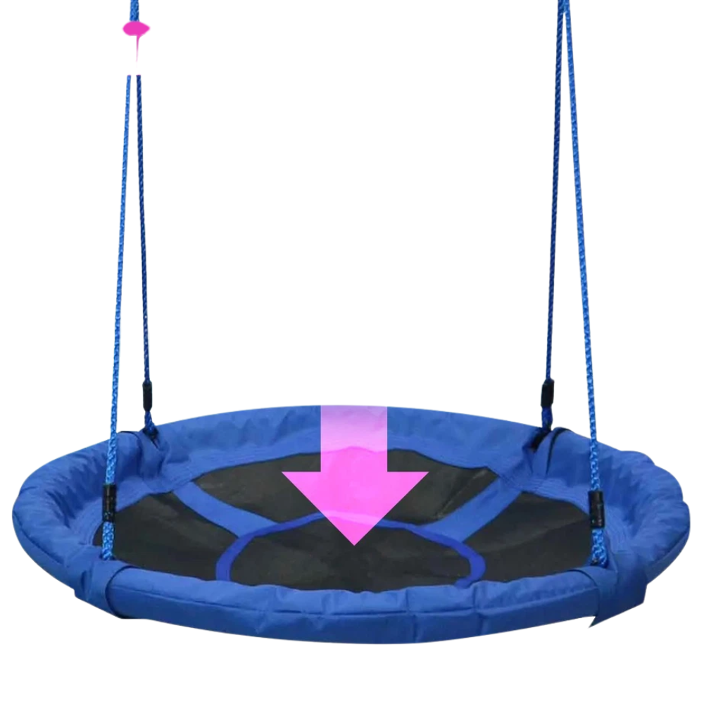 Giant Padded Fabric Crow's Nest Rope Swing Spider Web Outdoor Garden Seat 100 Cm for Kids
