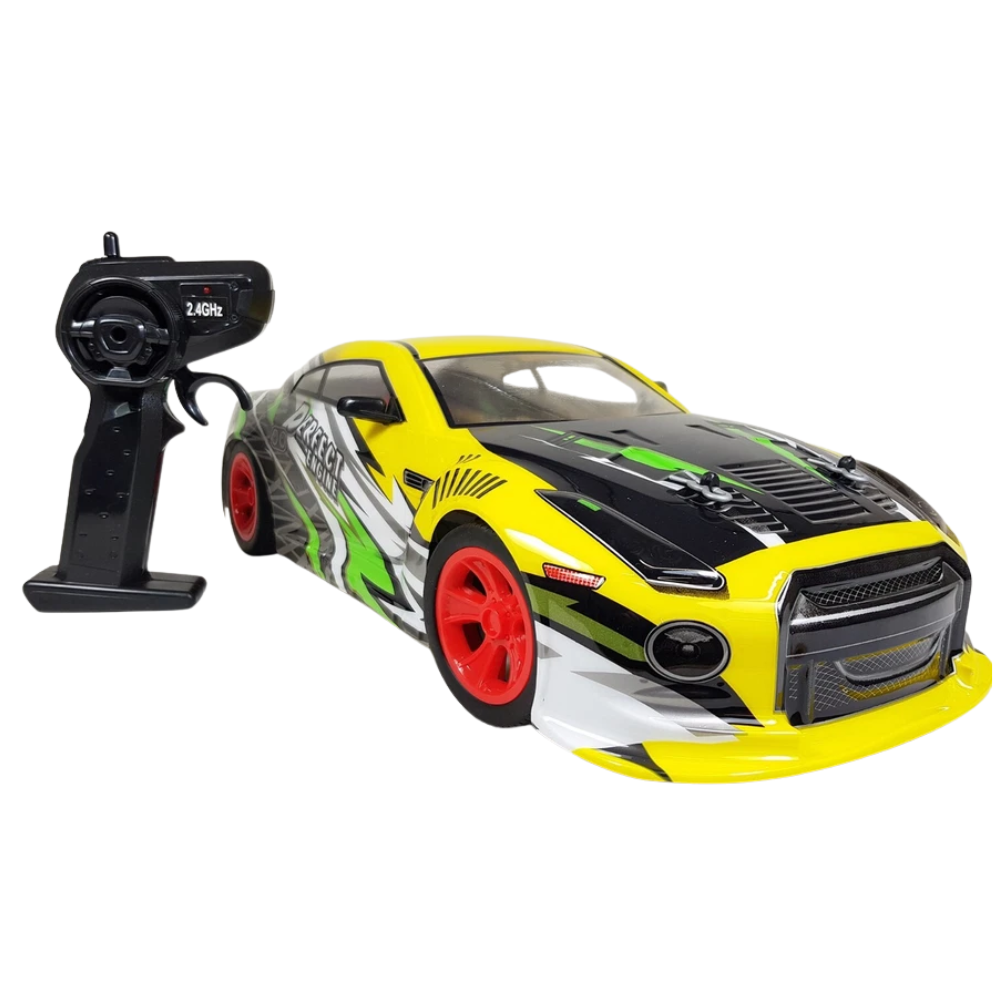 Remote Control Nissan Skyline GTR Drift Car RC 1:10 2.4GHz RWD LED Lights Kids 6+