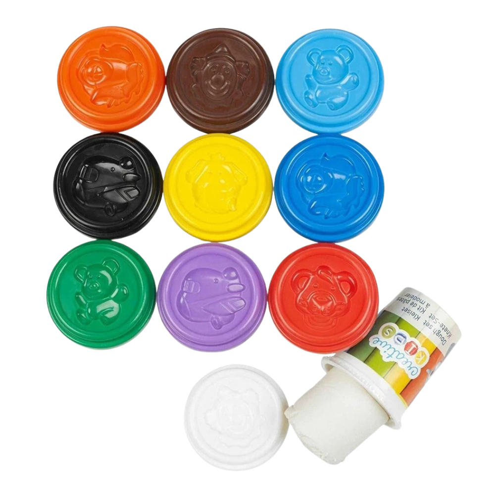 Kids Dough Craft Art Set 22 Pcs Modelling Clay Shapes Shapers Creative Playset Boys Girls