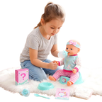 Interactive Baby Girl Doll 18" Cry Drink Wet Potty Training Accessories Gift Kids 3+