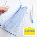 Kids Holiday Travel Journal Activity Book With Pen 50 Pages Spiral Bound Trip Planner Gift 5+