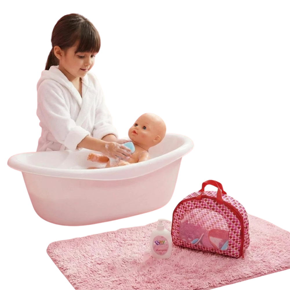 BiBi Doll Accessories Play Set 18 Pcs Carry Case Feeding Set Dummy & Potty