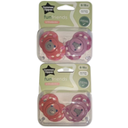 Tommee Tippee Fun Friends Baby Soothers 4 Pack 6-18 Months with Reusable Steriliser Pod