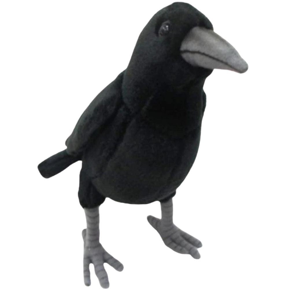 Black Crow Corvus Soft Toy by Hansa 6266 Brand New Lincrafts Uk Wildlife Bird Gift