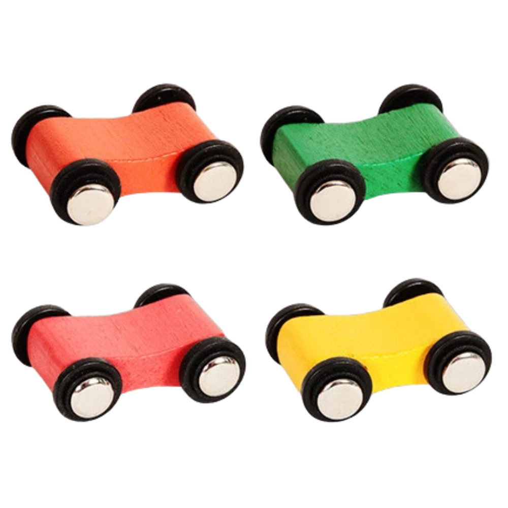 New Wooden Click Clack Racetrack Car Run Marble Run & Track Run Toy Set for Kids