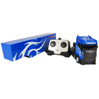 Remote Control Transport Truck RC Car Carrier 1:32 2.4GHz 52cm Blue Orange Kids 3+