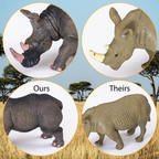 RLS 12 Piece Jumbo Safari Animal Figures Set with Storage Box, Wild Africa Toys for Kids