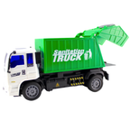 Remote Control Garbage Truck Toy with Lifting Bin Lights RC Sanitation Truck for Kids