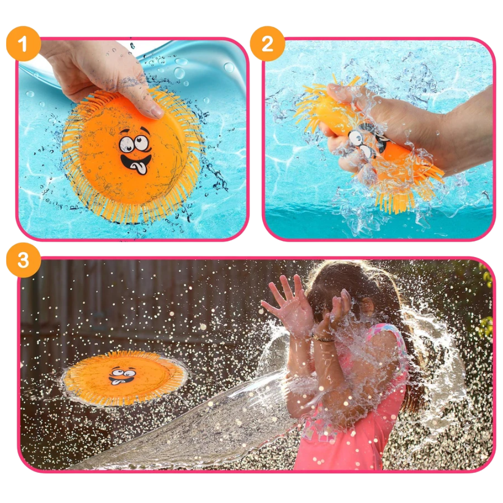 Water Absorbing Soft Flying Disc Frisbee Toy Silicone Pool Beach Summer Outdoor Game 3+