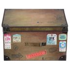 Large Collapsible Vintage Storage Box Folding Jumbo Toy Chest with Lid