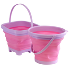 Kids Foldable Beach Bucket Collapsible Sandpit Water Toy for Toddlers Outdoor Play Fun Set