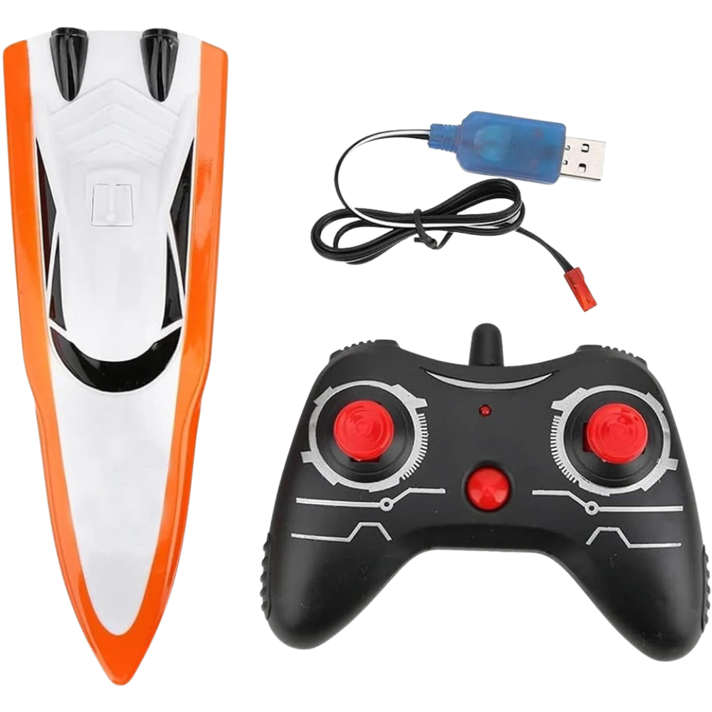 Pebble Hug Rc Boat Remote Control 4 Channel Water Toy Self Balancing Speed Boat for Kids 8+