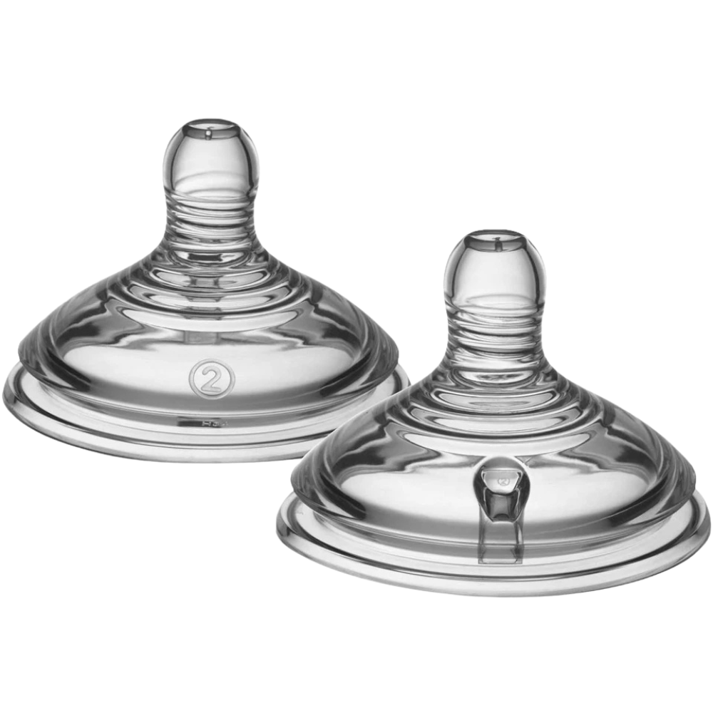 Tommee Tippee Closer to Nature Baby Bottle Teats 6 Pack Breast-Like Anti-Colic Nipples