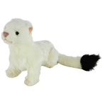 Hansa Ferret Plush Soft Toy White Stoat Ermine Animal Teddy Gift 7321 Uk Wildlife Lovers Gift
