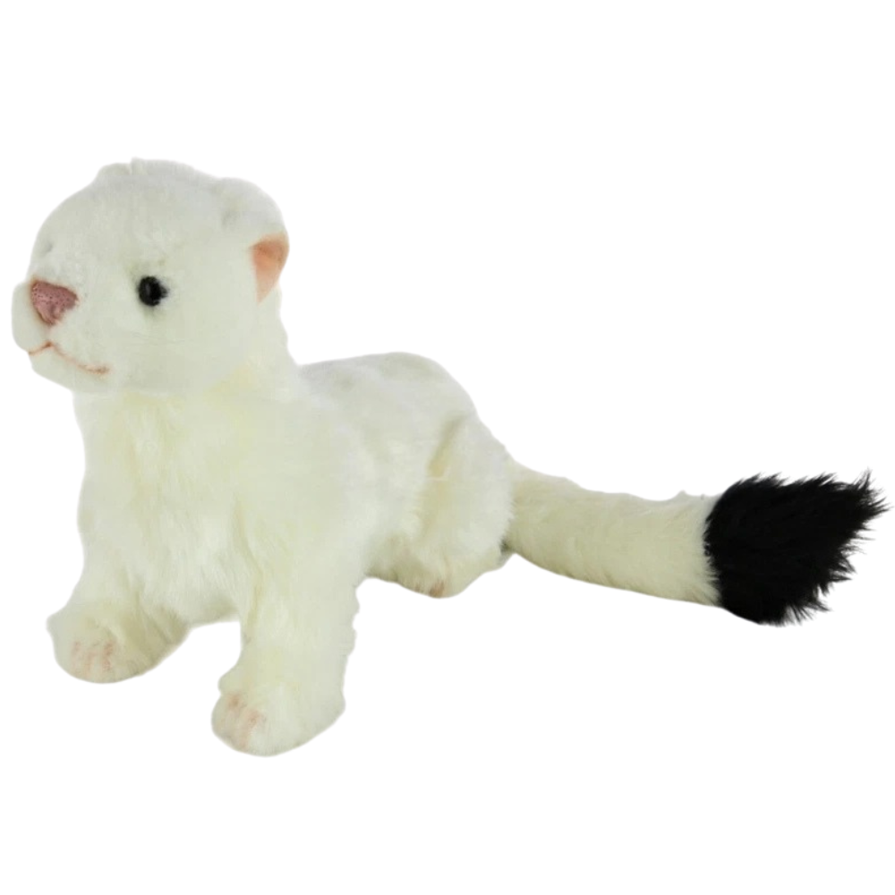 Hansa Ferret Plush Soft Toy White Stoat Ermine Animal Teddy Gift 7321 Uk Wildlife Lovers Gift