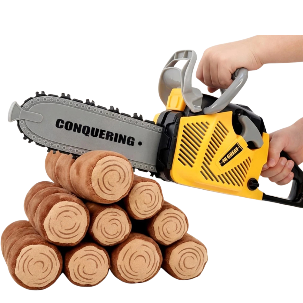 Kids Toy Chainsaw Battery Operated Outdoor Construction Pretend Play Lights Sounds