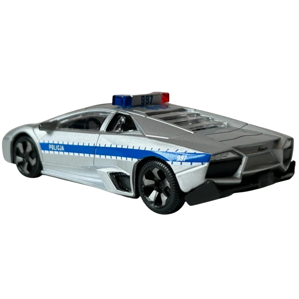 Lamborghini Reventon Italian Polish Police Car Metal Diecast Model Toy 1:43 Scale Collectible