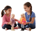 17" Bibi Fashion Doll with Glasses, Blonde Hair, Movable Limbs, Dress & Boots, Age 3+ Kids