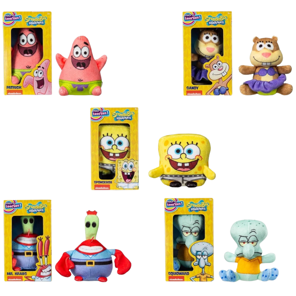 Nickelodeon Micro Teenies SpongeBob SquarePants Figure 5-Pack Collectible Mini Toys