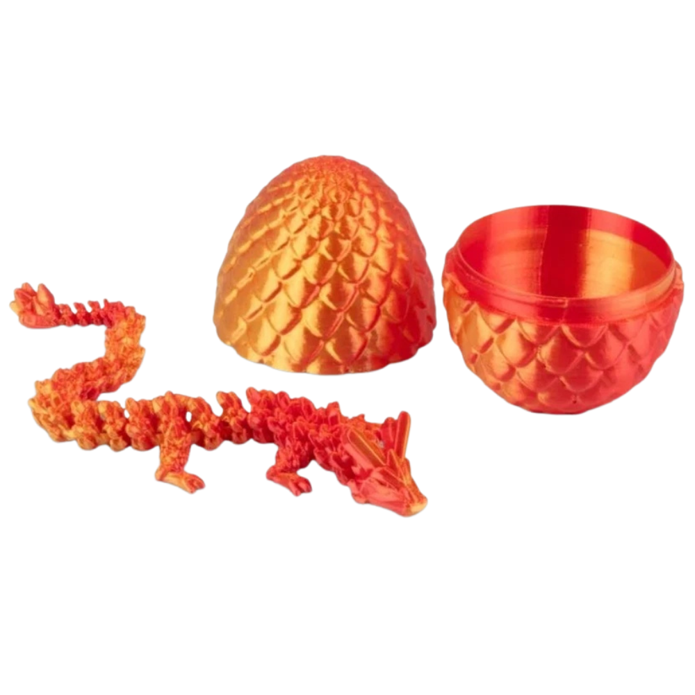3D Printed Dragon Egg Articulated Dragon Toy Fidget Sensory Collectible