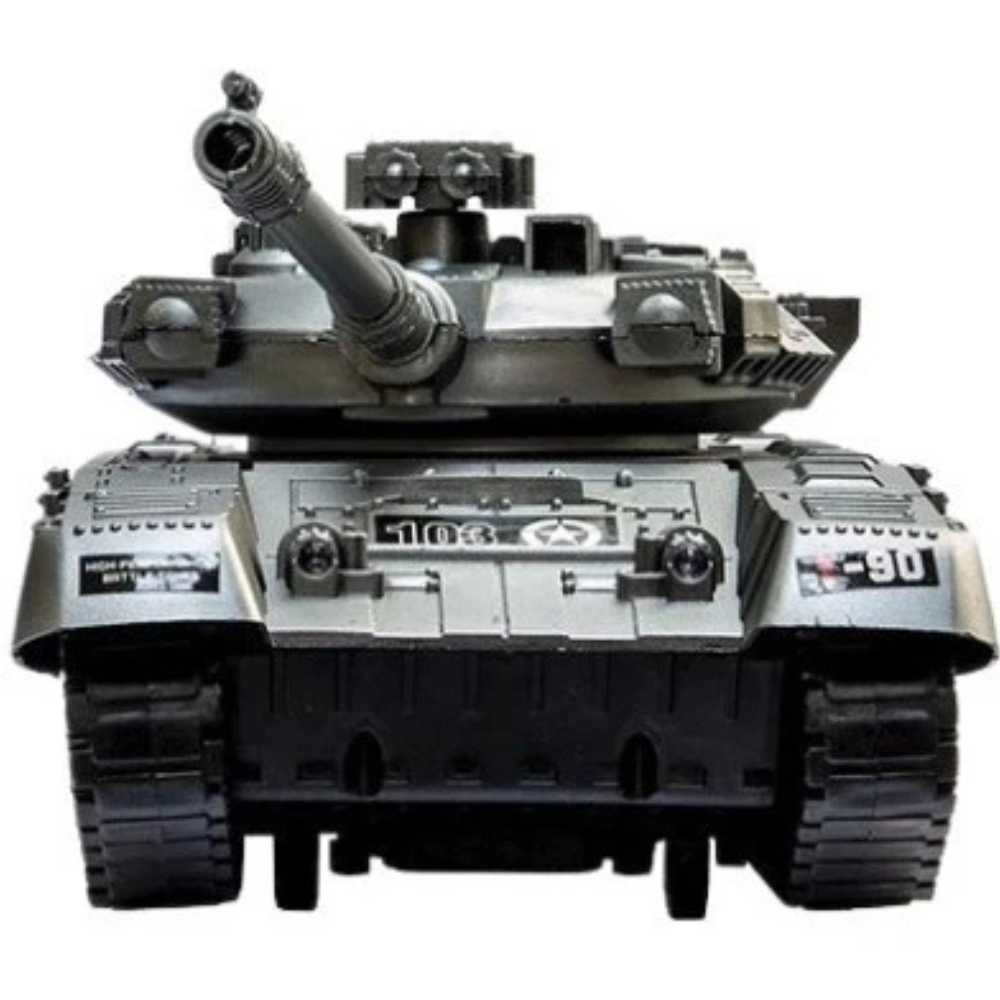 Big Heavy Battle Tank Remote Control Toy with Music Lights Sounds 27MHz RC Military Vehicle