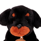 Toyland Tyson the Rottweiler Soft Toy 25cm 10 Inch Sitting Plush Dog Cuddly Toy Gift