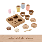 Fisher-Price Wooden Coffee To Go Set Pretend Cafe Play Toy 15 Piece Kids Gift 3+ Years