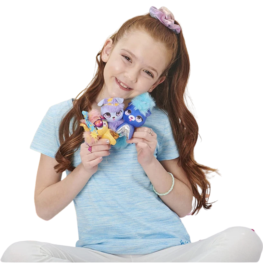 Present Pets Minis Galaxy Trio 3 Pack 7.6cm Plush Toys 5+ Spin Master Gift Set New Collect