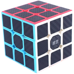 Speed Cube Puzzle Set with 3x3 Cube and Pyraminx Pyramid Carbon Fiber Sticker Design