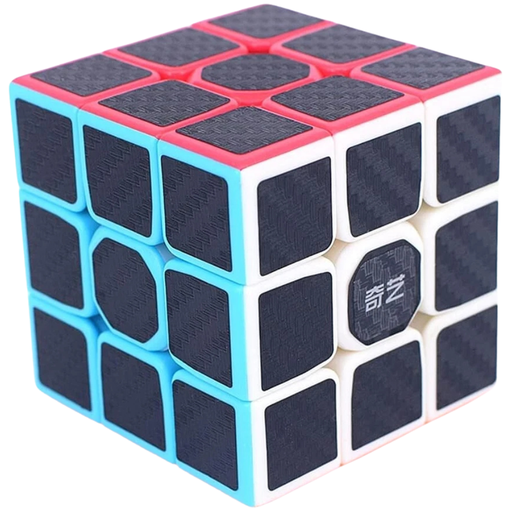 Speed Cube Puzzle Set with 3x3 Cube and Pyraminx Pyramid Carbon Fiber Sticker Design