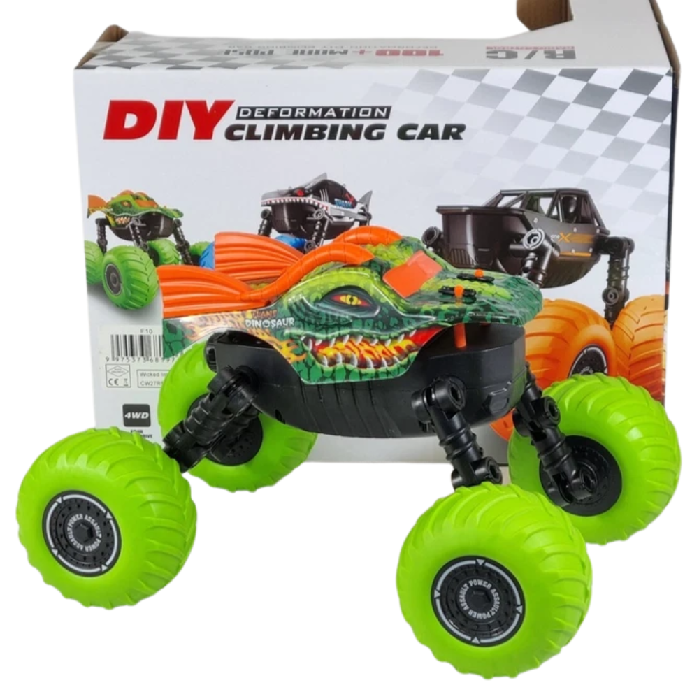 Remote Control Transforming Dinosaur Truck Rc 4wd 2.4ghz Kids Gift Toy Age 8+ Uk Car Set