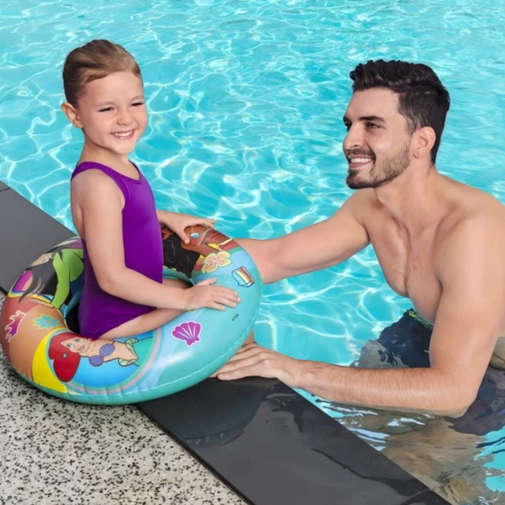 Disney Princess Inflatable Swim Ring for Kids, Swimming Pool Float Age 3+