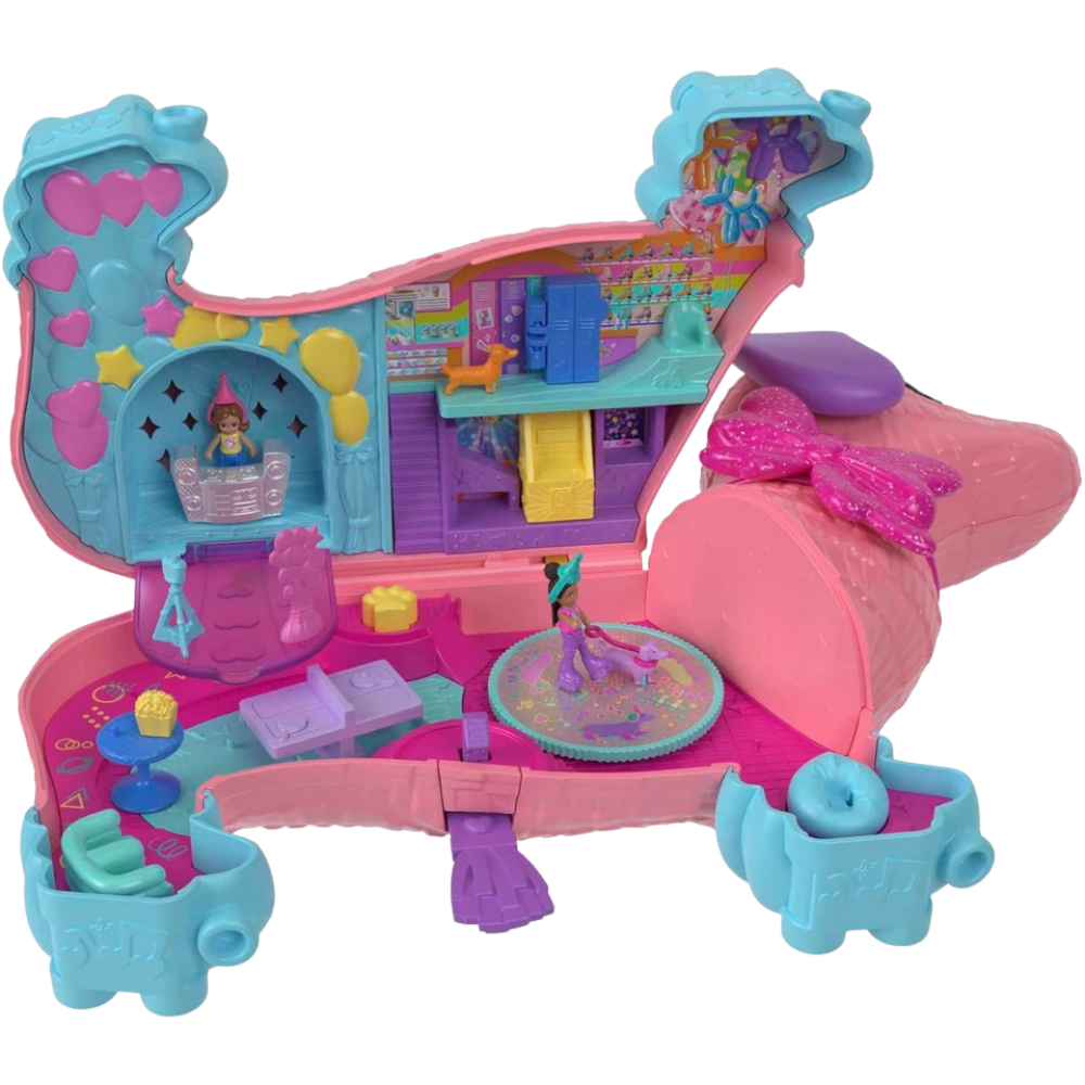 Polly Pocket Puppy Party Playset with 2 Dolls Animal Toys & Accessories for Kids