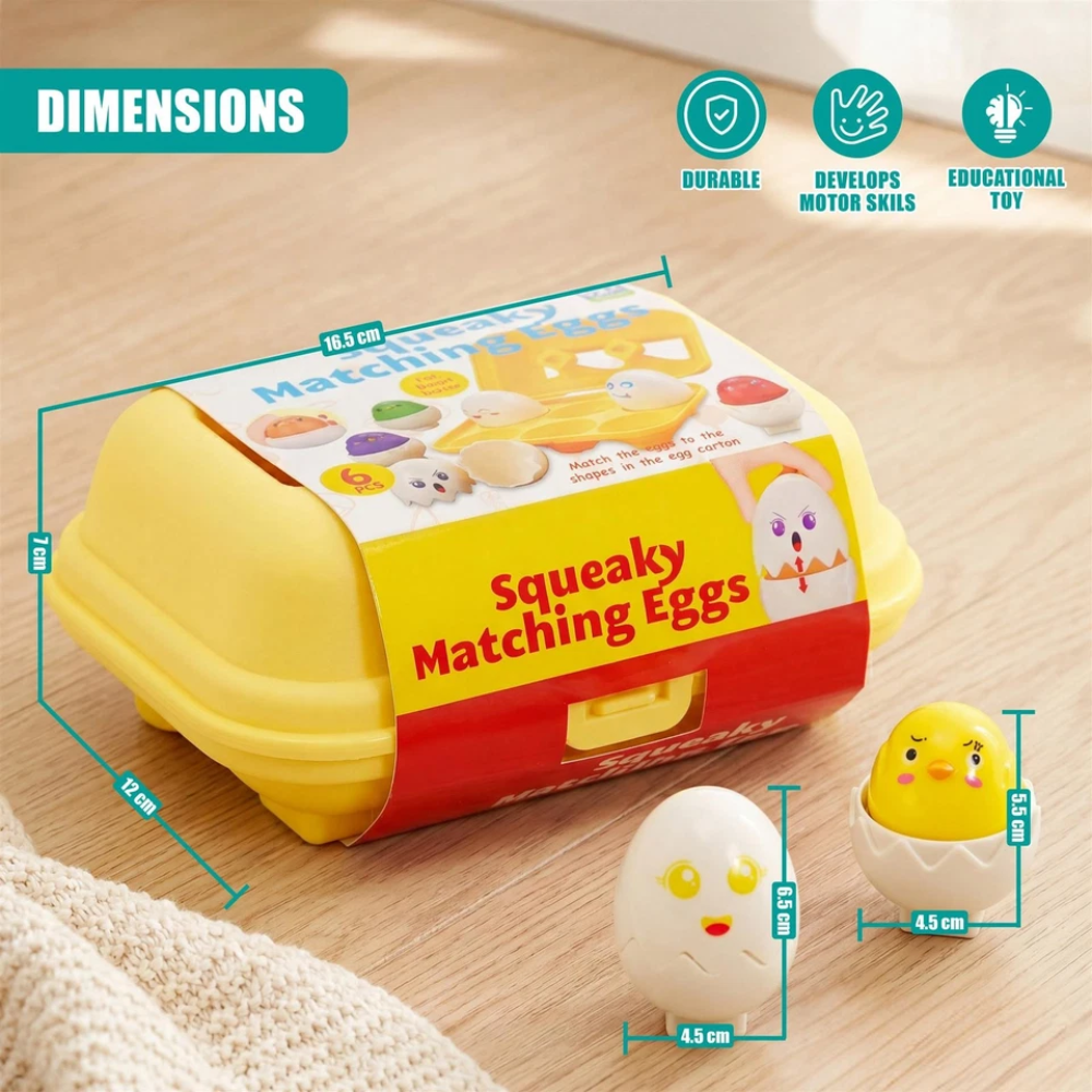 Matching Eggs Toy Shape Colour Sorter for Babies & Toddlers Educational Sensory Puzzle Game