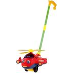 Pebble Hug Push Along Airplane Toy for Toddlers Baby Walking Toy with Long Removable Handle