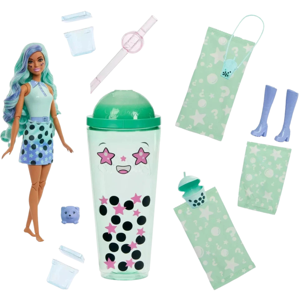 Mattel Barbie Pop Reveal Bubble Tea Series Doll Htj21 Surprise Unboxing Toy Gift for Kids