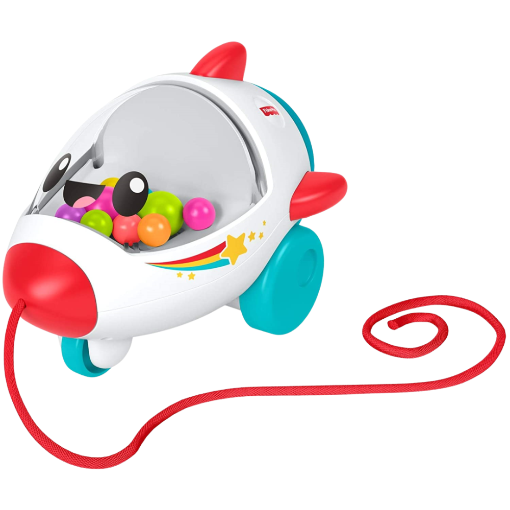 Fisher-Price Dream Land Pull Along Rocket Toy Colorful Pop Balls Baby Toddler 12+ Months New