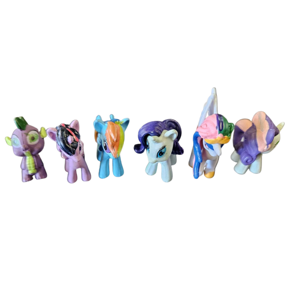 12x Kids My Little Pony Cartoon 3D Plastic Figures Set