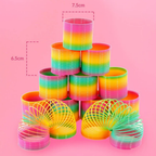 Large Slinky Magic Spring Toy Set of 12 Rainbow Kids Fidget Party Bag Fillers