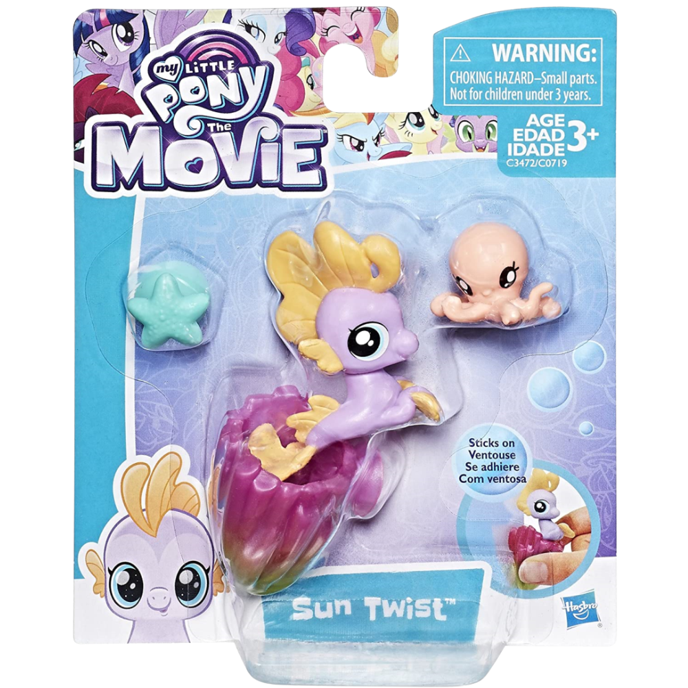 My Little Pony Movie Baby SeaPony Sun Twist Small Figure Toy Hasbro Kids 3+