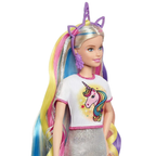 Barbie Fantasy Hair Doll Blonde with 2 Decorated Crowns Tops Hair Extensions Accessories
