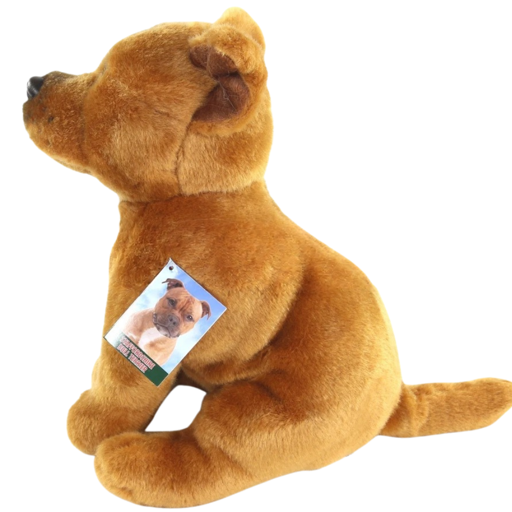 Staffordshire Bull Terrier Red 24cmh Plush Staffy Soft Toy by Faithful Friends Dog Gift