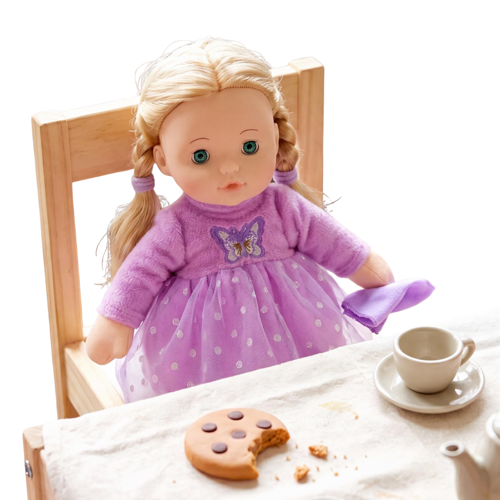 12" Baby Doll Sleeping Cuddle Toy Soft Plush Body with Vinyl Head BiBi Doll