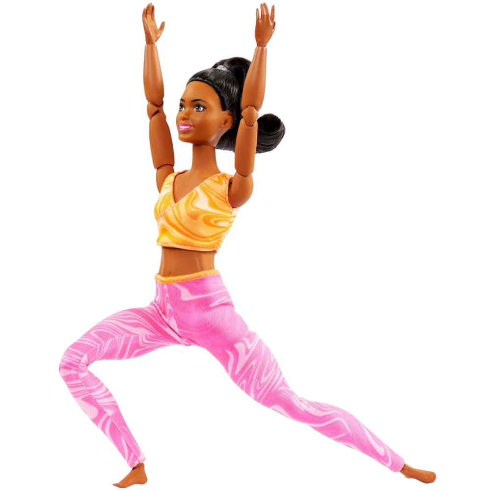 Barbie Made to Move Fashion Doll Brunette 22 Points Articulation Sports Top Yoga Pants New