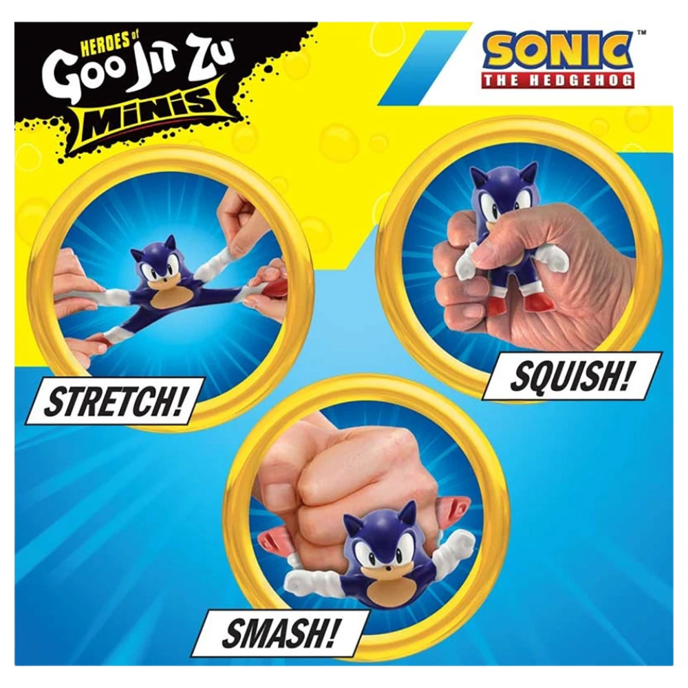 Heroes of Goo Jit Zu Sonic Minis Metal Sonic Stretch Figure Collectible Toy Ages 4+