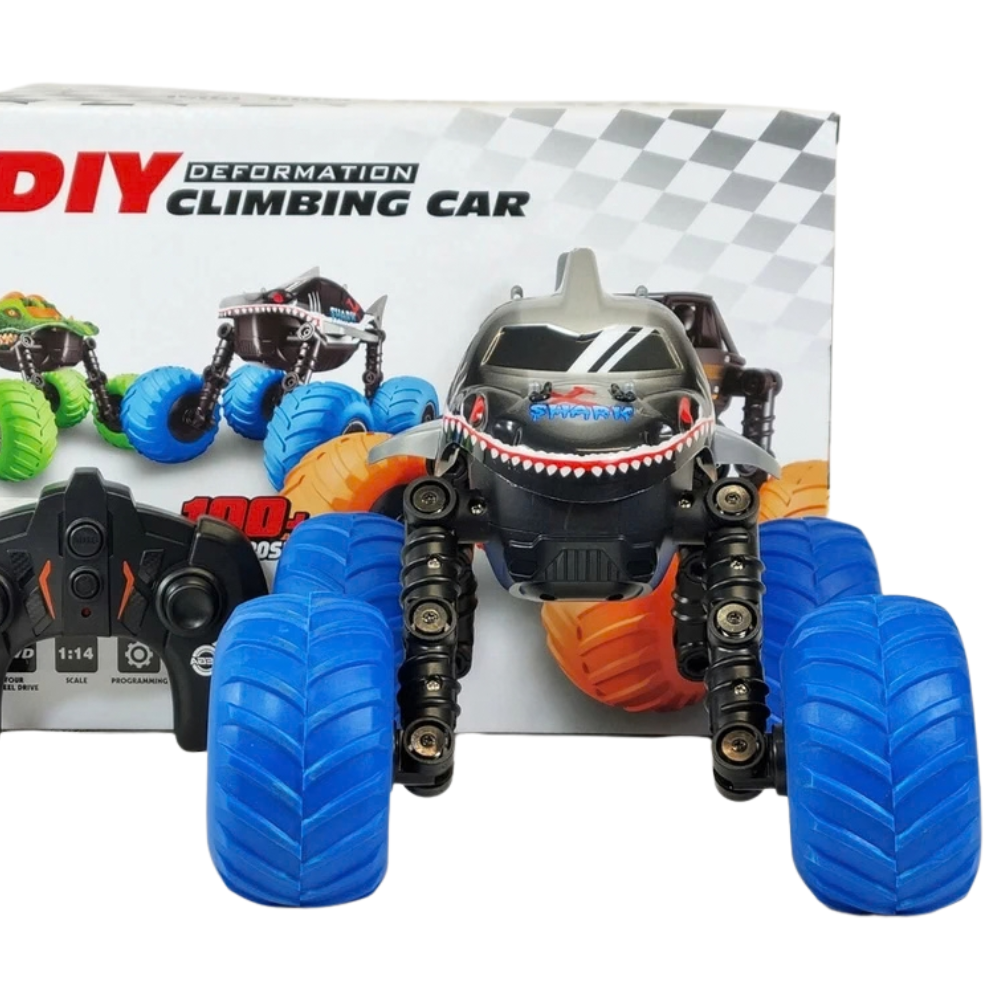 RC Transforming Shark Monster Truck 4WD 2.4GHz 100+ Poses Rock Crawler Kids 8+