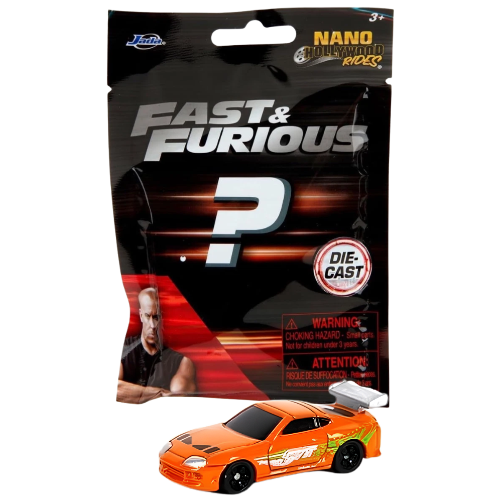 Jada Nano Hollywood Rides Fast & Furious Die-Cast Blind Bag Car Choose Model Collectible Mini Vehicle Toy