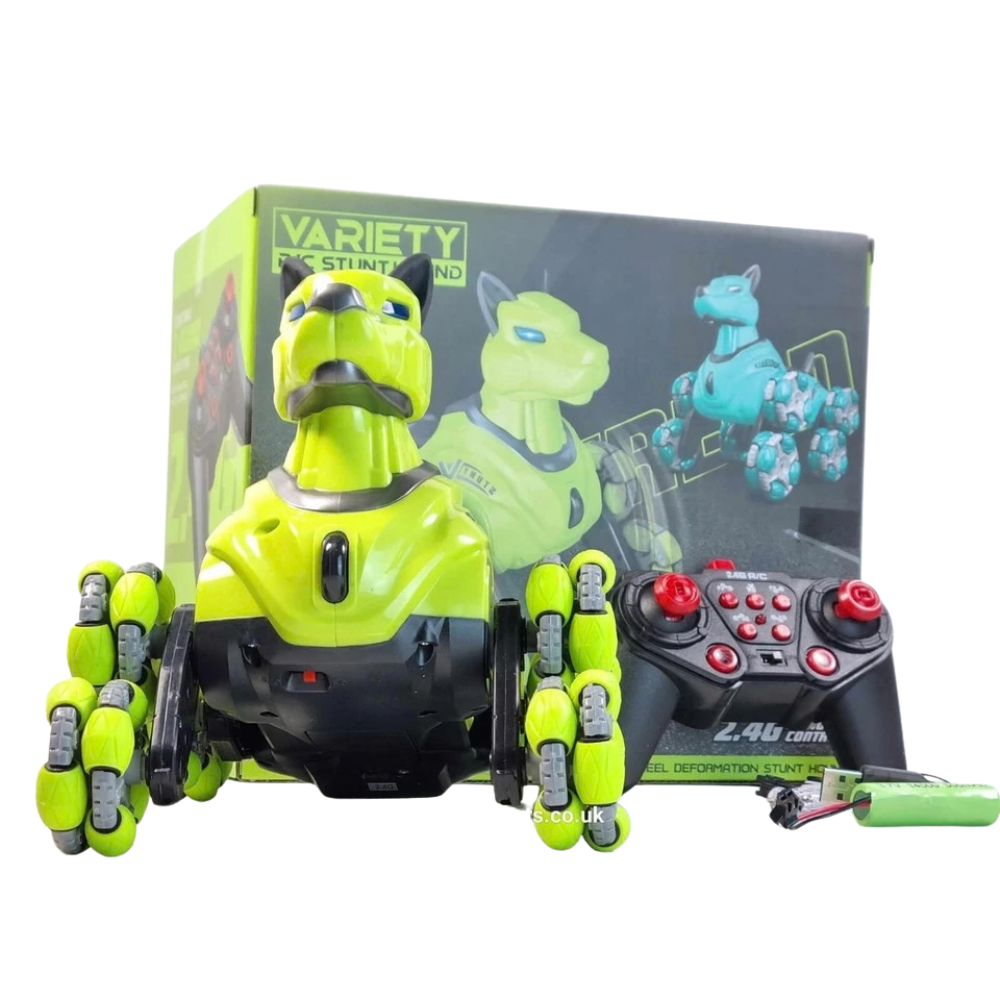 Remote Control Robot Stunt Dog Rc 8wd Drift Dancing 2.4ghz Transformer Toy Kids Gift Age 5+ Uk